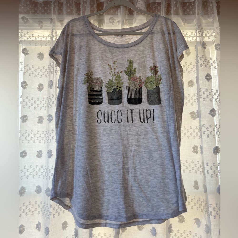 Cute plant boxy tee